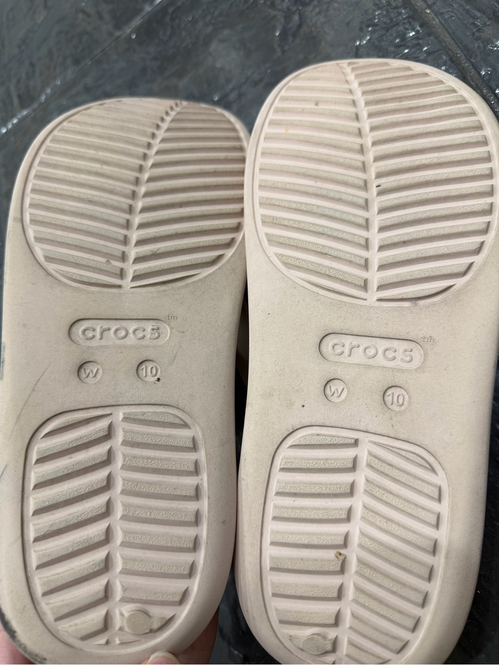Crocs Platform Flip Flops Bone Cream Women’s Size 10 - Picture 3 of 6
